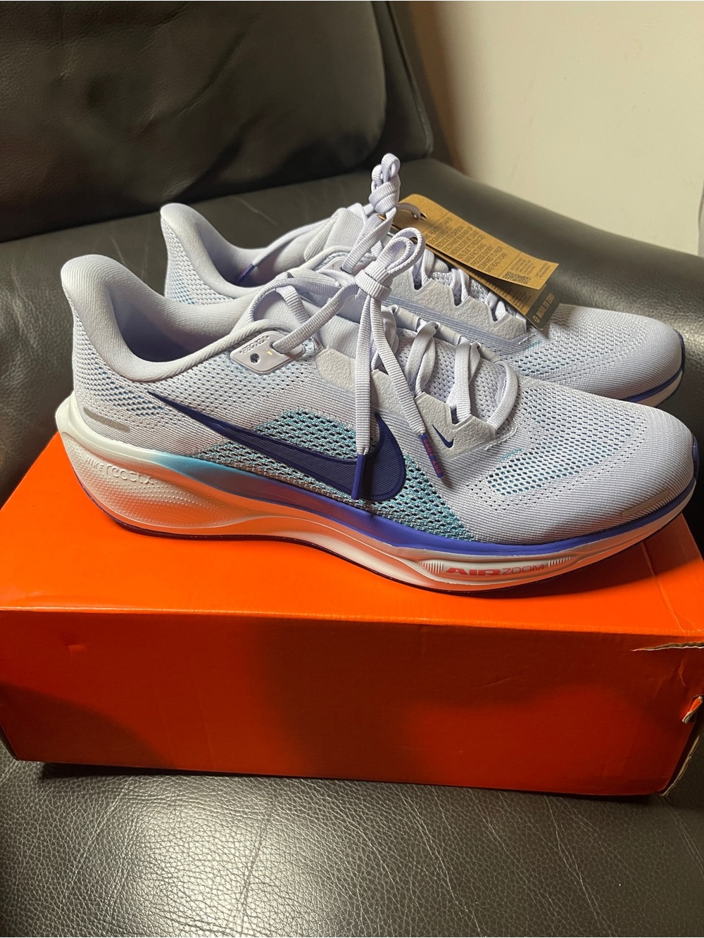 Nike Air Zoom Pegasus 39 white & blue trainers size 10 #running #sneakers